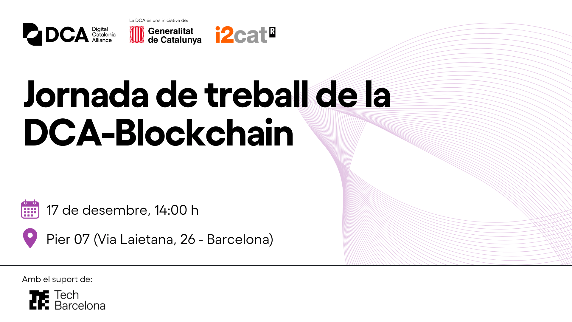 Banne de la jornada de treball de la DCA-Blockchain